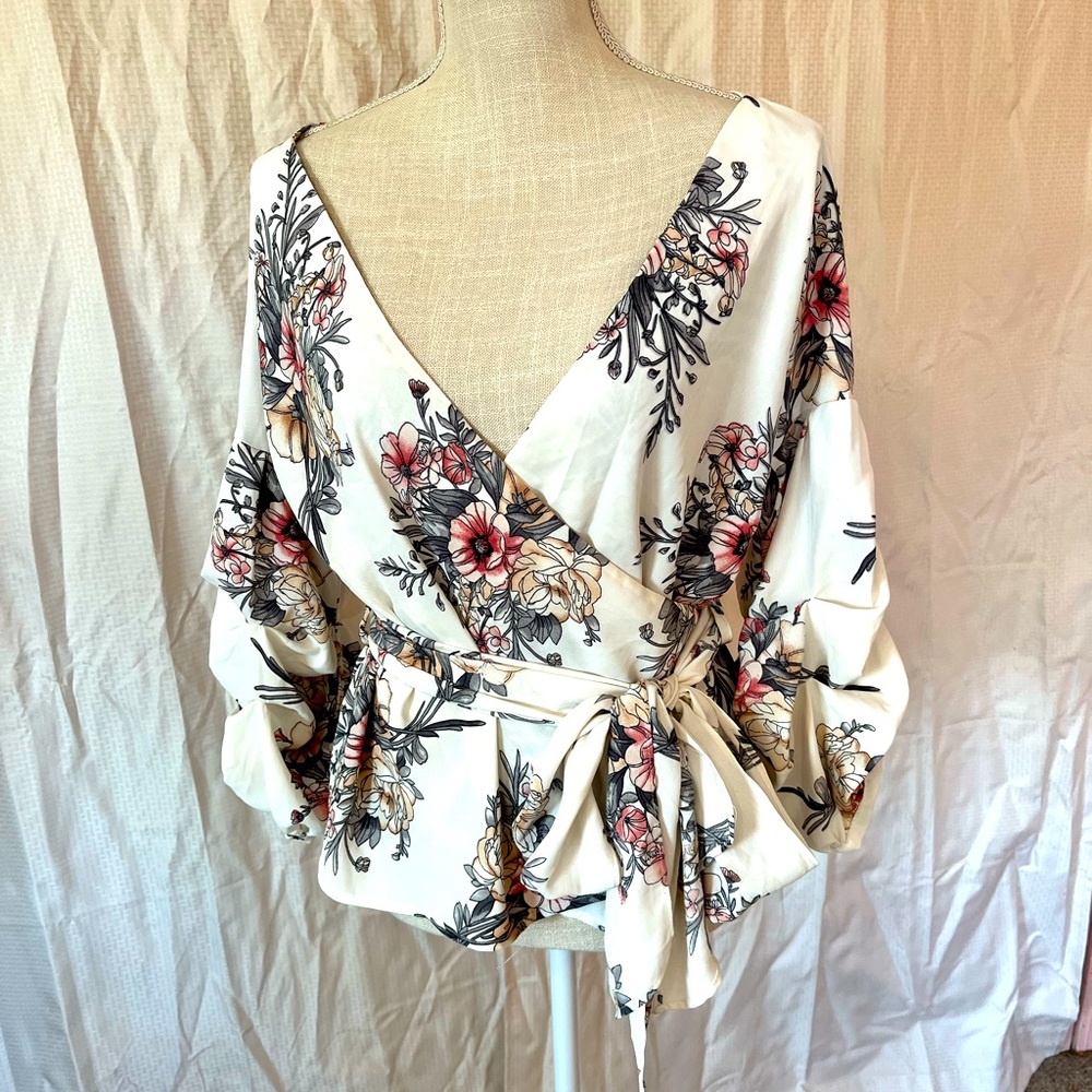 Wrap style blouse NWOT